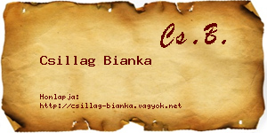 Csillag Bianka névjegykártya